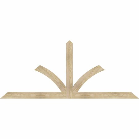 Ekena Millwork Richland Rough Sawn Timber Gable Bracket, Douglas Fir, 84"W x 35"H x 2"D x 4"F, 10/12 Pitch GBW084X35X0204RIC00RDF